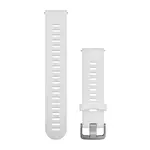 GARMIN GREITAI ATSEGAMA 20 MM BALTA SILIKONINė APYRANKė SU NERūDIJANčIOJO PLIENO SAGTIMI, 010-11251-1P