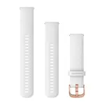 GARMIN GREITAI ATSEGAMA 20 MM BALTA SILIKONINė APYRANKė SU RAUSVOJO AUKSO SPALVOS SAGTIMI, 010-12924-10