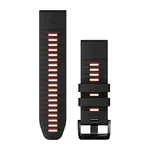 GARMIN QUICKFIT 26MM JUODAI RAUDONA SILIKONINė APYRANKė, 010-13281-06