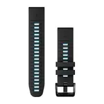 GARMIN QUICKFIT 22MM JUODAI MėLYNA SILIKONINė APYRANKė, 010-13280-05