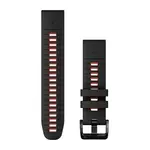GARMIN QUICKFIT 22MM JUODAI RAUDONA SILIKONINė APYRANKė, 010-13280-06