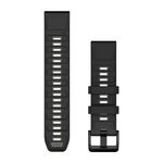 GARMIN QUICKFIT 22MM JUODA/PILKO AKMENS SILIKONINė APYRANKė, 010-13392-00