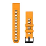 GARMIN QUICKFIT 22MM ORANžINė/GRAFITO SILIKONINė APYRANKė, 010-13392-01