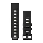GARMIN QUICKFIT 26MM JUODA/PILKO AKMENS SILIKONINė APYRANKė, 010-13393-00