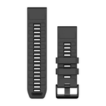 GARMIN QUICKFIT 26MM GRAFITO/JUODA SILIKONINė APYRANKė, 010-13393-10
