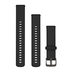 GARMIN GREITAI ATSEGAMA 18MM SU SKALūNO SPALVOS SAGTIMI JUODA SILIKONINė APYRANKė, 010-13406-02