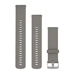 GARMIN GREITAI ATSEGAMA 22MM PILKšVOS SIDABRO SPALVOS SILIKONINė APYRANKė, 010-13406-10