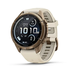 GARMIN FENIX 9 PRO INREACH 43MM – AUKSO SPALVOS KREMINIU / PILKU DIRžELIU, 010-04335-21