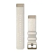 GARMIN QUICKFIT 20 MM KREMINė NAILONINė APYRANKė SU KREMINėS AUKSO SPALVOS SAGTIMI, 010-13102-07