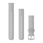 GARMIN GREITAI ATSEGAMA 18MM MIGLOS PILKA SILIKONINė APYRANKė SU SIDABRO SPALVOS SAGTIMI, 010-12932-0C