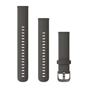 GARMIN GREITAI ATSEGAMA 18MM GRAFITO SILIKONINė APYRANKė, 010-12932-0E