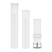 GARMIN GREITAI ATSEGAMA 22MM BALTOJO AKMENS SILIKONINė APYRANKė SU SIDABRO SPALVOS SAGTIMI, 010-13256-20