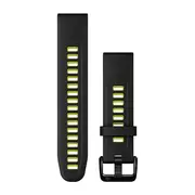 GARMIN QUICKFIT 20 MM JUODAI GELTONA SILIKONINė APYRANKė, 010-13279-03
