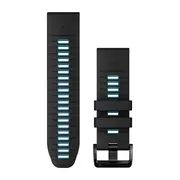 GARMIN QUICKFIT 26MM JUODAI MėLYNA SILIKONINė APYRANKė, 010-13281-05