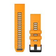 GARMIN QUICKFIT 26MM RYšKI ORANžINE/GRAFITO AKMENS SILIKONINė APYRANKė, 010-13393-01