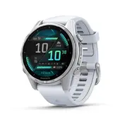 GARMIN FENIX 8 43MM, AMOLED GLASS, BALTOJO AKMENS SPALVOS, 010-02903-00