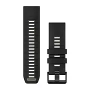 GARMIN QUICKFIT 26MM JUODA/PILKO AKMENS SILIKONINė APYRANKė, 010-13393-00