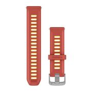 GREITAI ATSEGAMA GARMIN 20MM SILIKONINė APYRANKė, RAUDONAI ROžINė/MANGO, 010-11251-B9