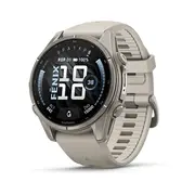 GARMIN FENIX 9 43MM – TITANO SPALVOS SU RūKO / PILKU DIRžELIU, 010-04761-01