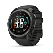 GARMIN FENIX 9 51MM – PILKOS ANGLIES SPALVOS SU JUODU DIRžELIU, 010-04763-11