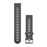 GARMIN GREITAI ATSEGAMA 20MM SKALūNO SPALVOS SILIKONINė APYRANKė SU NERūDIJANčIO PLIENO SAGTIMI, 010-11251-1N