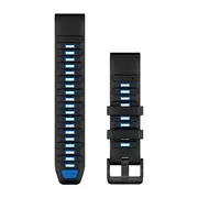 GARMIN QUICKFIT 22MM JUODA/PILOTų MėLYNOS SPALVOS SILIKONINė APYRANKė, 010-13392-09
