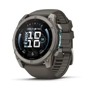 GARMIN FENIX 9 51MM – TITANO SPALVOS SU AKMENėLIų / PILKU DIRžELIU, 010-04763-01