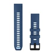GARMIN QUICKFIT 22MM MELSVA / LEDO MėLYNA RAIžYTA SILIKONINė APYRANKė, 010-14507-00