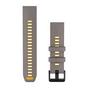 GARMIN QUICKFIT 22MM SIDABRO PILKA / GELTONA SILIKONINė APYRANKė, 010-14507-02