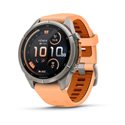 GARMIN FENIX 9 PRO INREACH 43MM – TITANO SPALVOS ROžINIU / ORANžINIU DIRžELIU, 010-04335-01