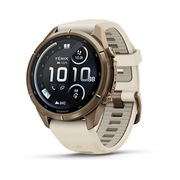 GARMIN FENIX 9 PRO INREACH 43MM – AUKSO SPALVOS KREMINIU / PILKU DIRžELIU, 010-04335-21