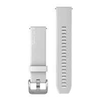 GARMIN GREITAI ATSEGAMA 20 MM BALTAI RAIžYTA SILIKONINė APYRANKė SU POLIRUOTO SIDABRO SPALVOS SAGTIMI, 010-13114-01