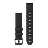 GARMIN GREITAI ATSEGAMA 20 MM JUODAI RAIžYTA SILIKONINė APYRANKė SU GINKLO METALO SPALVOS SAGTIMI, 010-13114-00