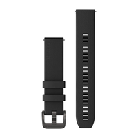 GARMIN GREITAI ATSEGAMA 20MM JUODAI RAIžYTA SILIKONINė APYRANKė SU GINKLO METALO SPALVOS SAGTIMI, 010-13114-00