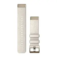 GARMIN QUICKFIT 20 MM KREMINė NAILONINė APYRANKė SU KREMINėS AUKSO SPALVOS SAGTIMI, 010-13102-07