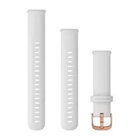 GARMIN GREITAI ATSEGAMA 18MM BALTA SILIKONINė APYRANKė SU RAUSVOJO AUKSO SPALVOS SAGTIMI, 010-12932-0F