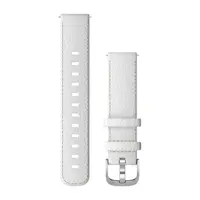 GARMIN GREITAI ATSEGAMA 18MM BALTA ODINė APYRANKė SU SIDABRO SPALVOS SAGTIMI, 010-12932-09