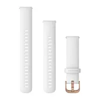 GARMIN GREITAI ATSEGAMA 18MM BALTA SILIKONINė APYRANKė SU RAUSVOJO AUKSO SPALVOS SAGTIMI, 010-12932-0F