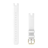GARMIN LILY 14MM BALTOS SPALVOS ODINė APYRANKė SU KREMINėS AUKSO SPALVOS SAGTIMI, 010-13068-A3