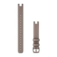 GARMIN LILY 14MM PADIDINTA šVIESIAI PILKOS SPALVOS ODINė APYRANKė SU TAMSIOS BRONZOS SPALVOS SAGTIMI, 010-13068-A4