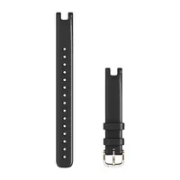 GARMIN LILY 14MM PADIDINTA JUODOS SPALVOS ODINė APYRANKė SU KREMINėS AUKSO SPALVOS SAGTIMI, 010-13068-A5