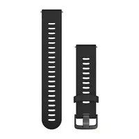 GARMIN GREITAI ATSEGAMA 20 MM JUODA SILIKONINė APYRANKė SU SKALūNO SPALVOS SAGTIMI, 010-11251-1G