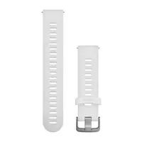GARMIN GREITAI ATSEGAMA 20 MM BALTA SILIKONINė APYRANKė SU NERūDIJANčIOJO PLIENO SAGTIMI, 010-11251-1P