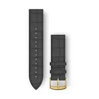 GARMIN GREITAI ATSEGAMA 20 MM JUODA RELJEFINė ODINė APYRANKė, 010-12691-0C