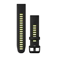 GARMIN QUICKFIT 20 MM SILIKONINė APYRANKė, JUODA/GELTONAI žALIAS SILIKONAS, 010-13279-03