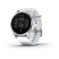 GARMIN EPIX PRO 42 MM - SIDABRO SPALVOS, SU BALTOJO AKMENS SPALVOS DIRžELIU, 010-02802-01