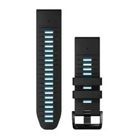 GARMIN QUICKFIT 26MM JUODAI MėLYNA SILIKONINė APYRANKė, 010-13281-05