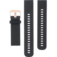 GARMIN GREITAI ATSEGAMA 20 MM JUODA SILIKONINė APYRANKė SU RAUSVOJO AUKSO SPALVOS SAGTIMI, 010-12691-03