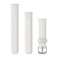 GARMIN GREITAI ATSEGAMA 20 MM DRAMBLIO KAULO SILIKONINė APYRANKė SU SIDABRO SPALVOS SAGTIMI, 010-12932-54