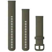 GARMIN GREITAI ATSEGAMA 20 MM SAMANų SILIKONINė APYRANKė SU SAMANų SPALVOS SAGTIMI, 010-13021-06